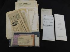 Packet of assorted ephemera mainly 20th Century French letterheads plus a few earlier ephemeral