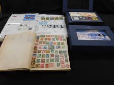 Box: GB QEII presentation packs in 2 Royal Mail Millennium collection boxes plus a mint and used