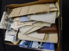 2 Boxes: Large quantity of assorted ephemera with assorted photographs including some Victorian