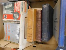 Box of assorted military books plus a quantity of WWII official publications