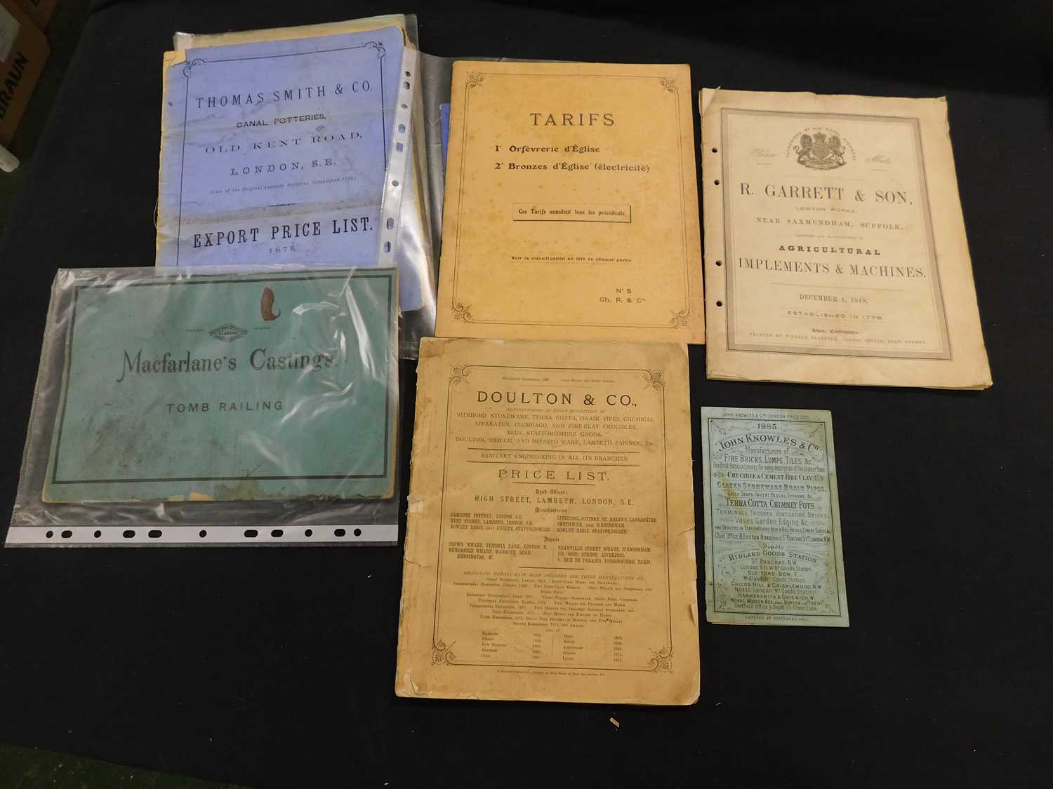 A packet of assorted mainly vintage trade catalogues and leaflets including R Garrett & Son, Leiston