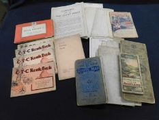 Box and packet of assorted vintage folding maps including motoring plus cyclist touring club route