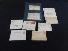 GB 2 1840 Penny Mulready envelopes plus an unused 1 Penny Mulready envelope and a 2 pence unused