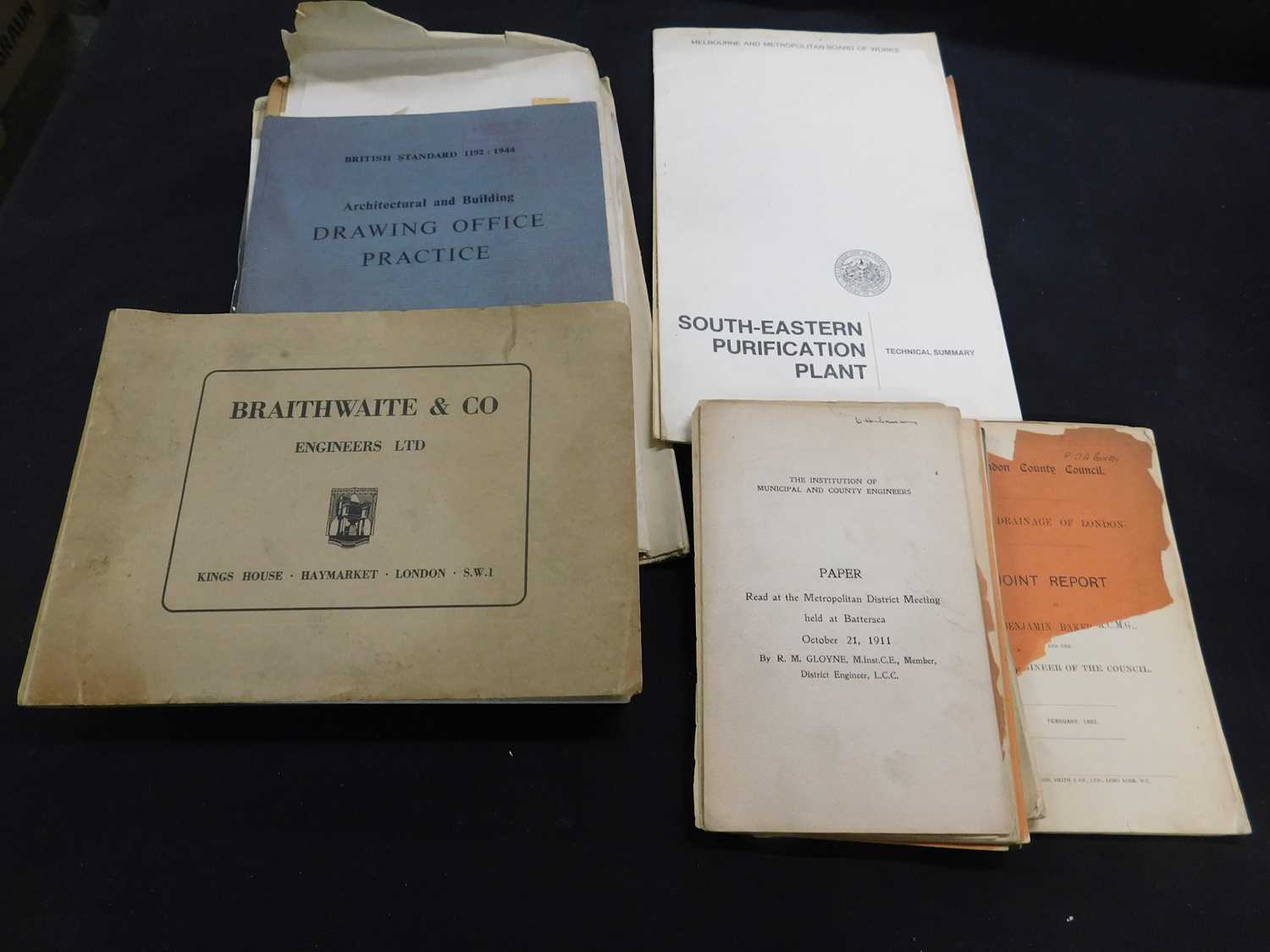 Box of 19th and 20th Century civil engineering interest including quantity of items, books, plans, - Image 2 of 2