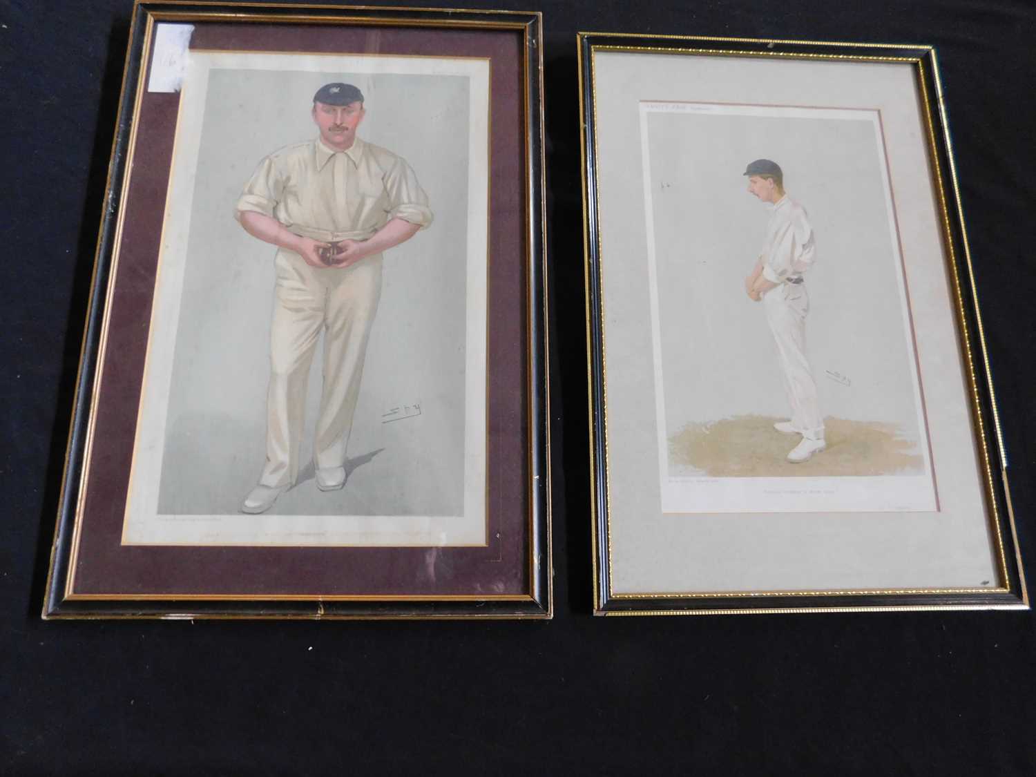 4 framed and glazed Vanity Fair coloured litho cricket caricatures 'Yorkshire', 'Plum', 'Monkey' and - Image 2 of 2