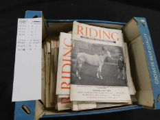 Box: Riding The Horse Lovers Magazine, 1947-55, 50+ issues, a few special editions featuring