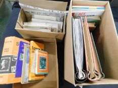 3 Boxes: Various stamp albums/collections including some useful with Swedish Maritime covers, some