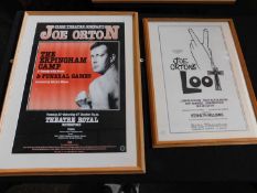 Collection of 6 Joe Orton posters comprising The Theatre of Copany Company presents Leonard