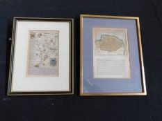 JOHN SELLER: NORFOLK, engraved hand coloured map circa 1777, text below, the map approx 110 x 135