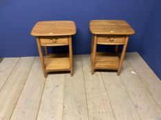 Pair of Ercol side tables with drawer