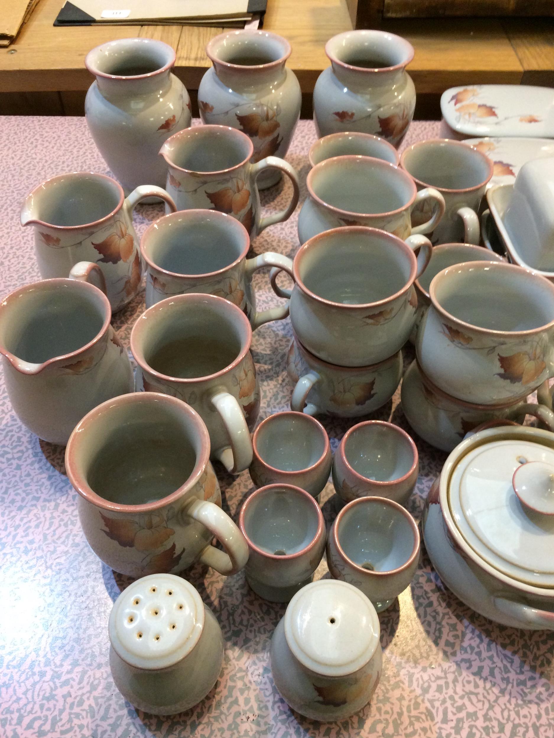 Handcrafted Denby Fine Stoneware England dinner service Twilight pattern ca 105 pieces - Image 4 of 21