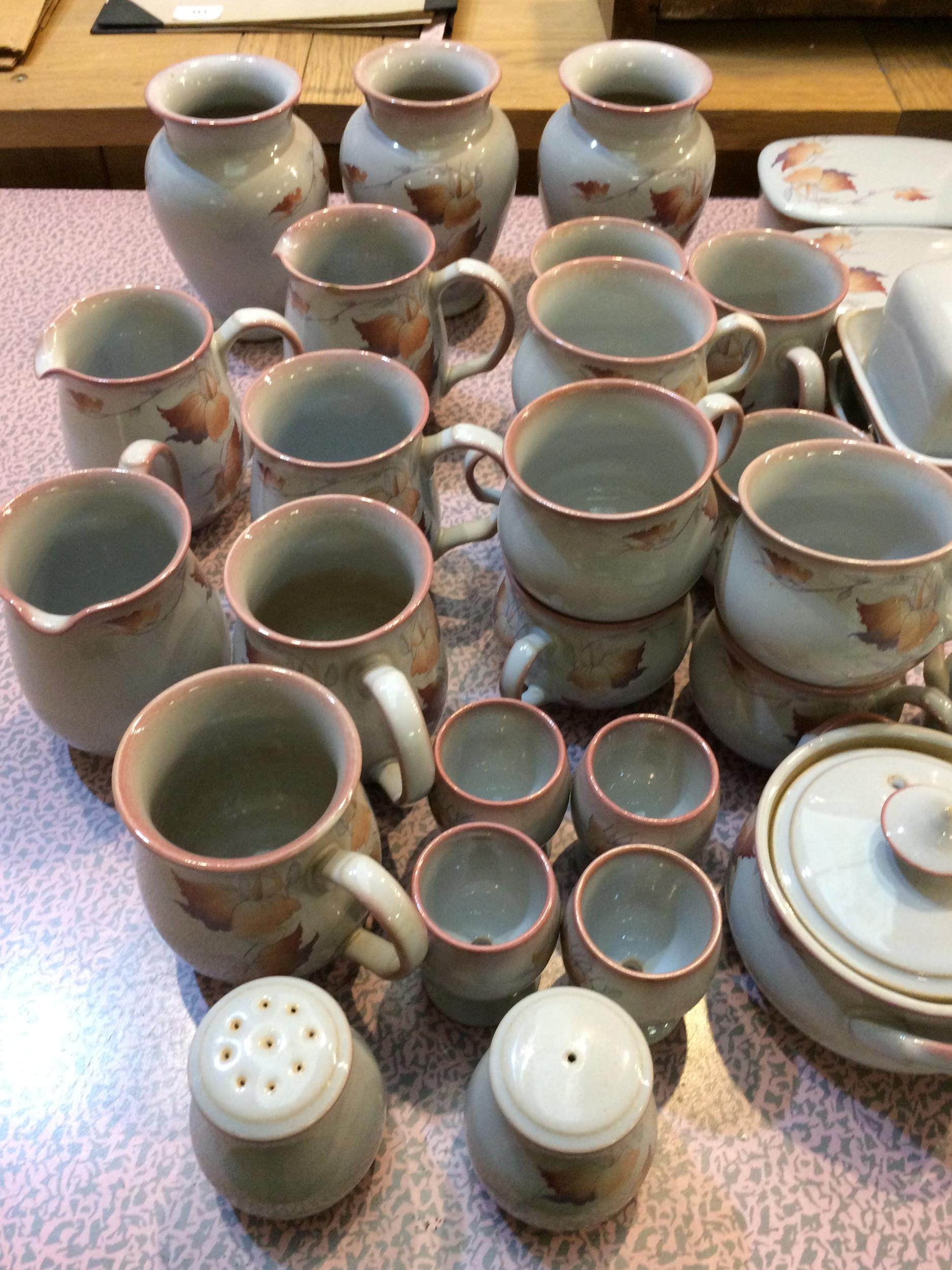 Handcrafted Denby Fine Stoneware England dinner service Twilight pattern ca 105 pieces - Image 7 of 21
