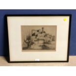 HESTER FROOD (1892-1972), Etching, Italian Town, signed in pencil lower right, 23 x 30 cm