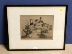 HESTER FROOD (1892-1972), Etching, Italian Town, signed in pencil lower right, 23 x 30 cm