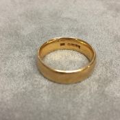 Gold Wedding Band 7.3g approx.