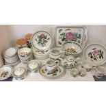 Quantity of Portmeirion; 7 dinner plates no damage; 2 large serving bowls no damage; 5 cereal