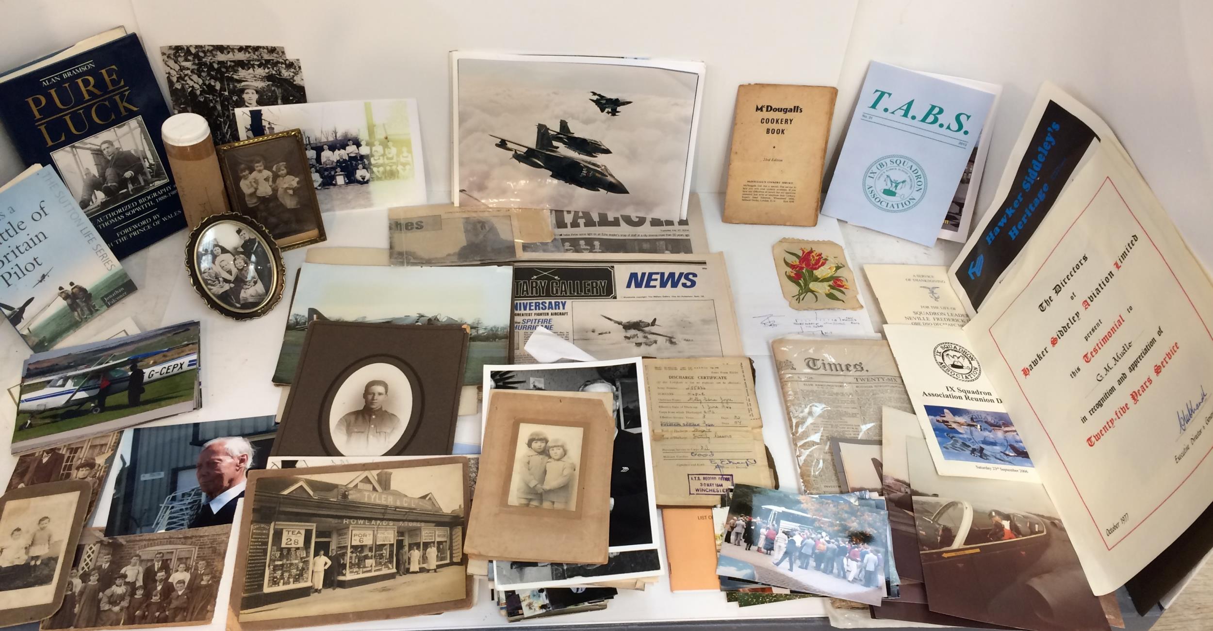 Air force memorabilia and military memorabilia , book of life as a Battle of Britain Pilot, military