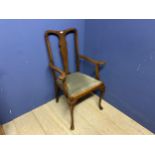 Large oak arm chair