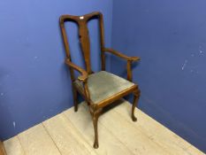 Large oak arm chair