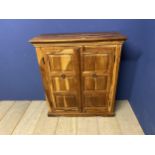 Modern Indian style 2 door cabinet, 101cm H x 91 W x 37 cm deep