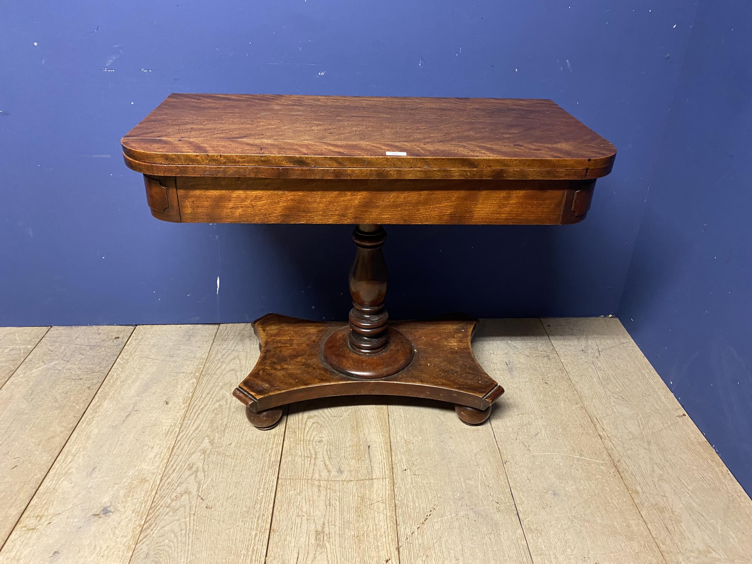 Mahogany tea table, with original fitted interior - see images, 91cm wide - condition - wear and