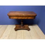 Mahogany tea table, with original fitted interior - see images, 91cm wide - condition - wear and