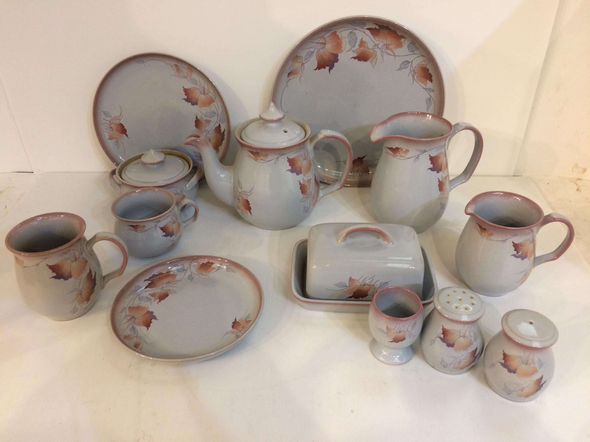 Handcrafted Denby Fine Stoneware England dinner service Twilight pattern ca 105 pieces - Image 16 of 21