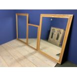 Pair of Ercol mirrors 128cm H x 90 W ; small Ercol 92H x 61 cm wide