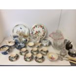 Quantity of china and glass to include, Canterbury, Royal Cauldon Victoria, Royal Worcester,