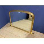 decorative gilt framed over mantle mirror108cm wide