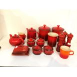 Quantity of Red Le Creuset