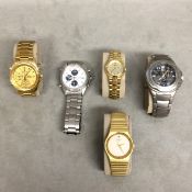 Three watches , Seiko divers watch, Seiko quartz Chronograph Citizen Eco divers watch