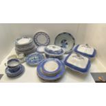 Quantity of blue and white china, Spode and other patterns , and set of Furnivale Limited China ,