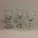 Three Georgian style glasses