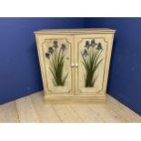 Painted 2 door cupboard, 117cm high x 102cm wide