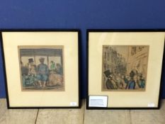 Pair French lithographs by Honoré Daumier