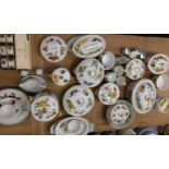 Large quantity of Worcester Evesham dinner wares, heavy wear to gilding on some lots