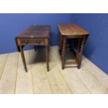 A mahogany Pembroke table 97 x 91 x 69cmH and gateleg table 119 x 91 x 71cmH