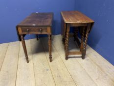 A mahogany Pembroke table 97 x 91 x 69cmH and gateleg table 119 x 91 x 71cmH