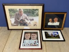 The famous Roux Family Chefs memorabilia: Framed and glazed photograph of Albert Roux with his