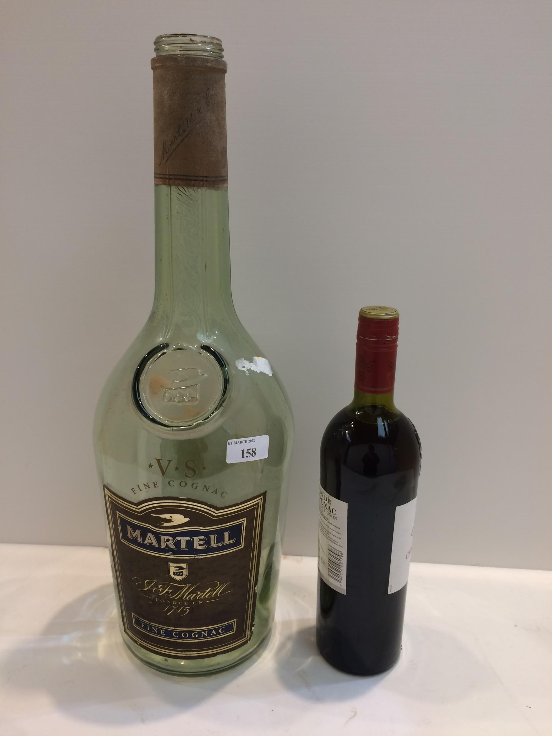 Large, possibly Jeroboam, empty bottle labelled cognac Martell, 46cm H - Image 5 of 5