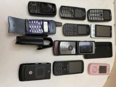 A quantity of old mobile phones