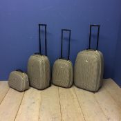Set of 4 piece matching luggage, St Paul, in a tartan /Burberry style finish