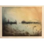 M J Wells (British, Contemporary), Etching, Evening Harbour II, signed, titled and numbered 113 /