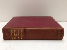 Large red leather bound book, " Fifty years of Sport, ETON HARROW & WINCHESTER, London , Walter