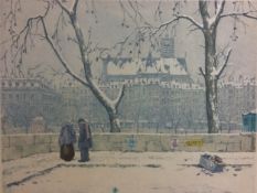 T F Simon, Quai d'Anjou, Paris, etching and aquantint, 1925 33 cm x 40 cm