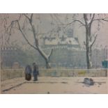 T F Simon, Quai d'Anjou, Paris, etching and aquantint, 1925 33 cm x 40 cm