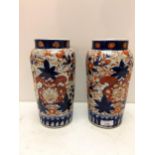 Pair Early C19th Japanese Imari vases