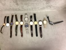 A collection of vintage wristwatches to include a Sekonda 25 Jewel Automatic with dat date aperture