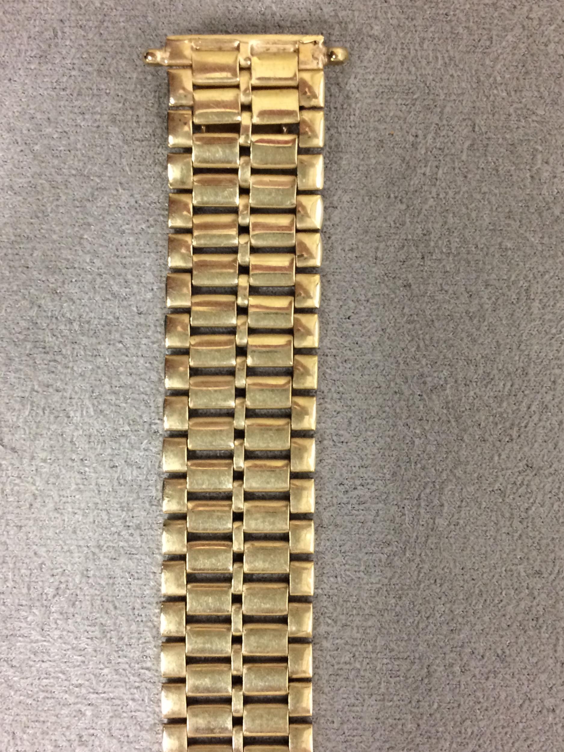 9 ct gold flat link bracelet, 17.4g, 16cm - Image 4 of 7